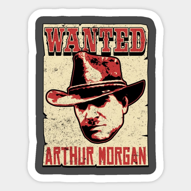 Wanted Arthur Morgan Sticker by robotrobotROBOT